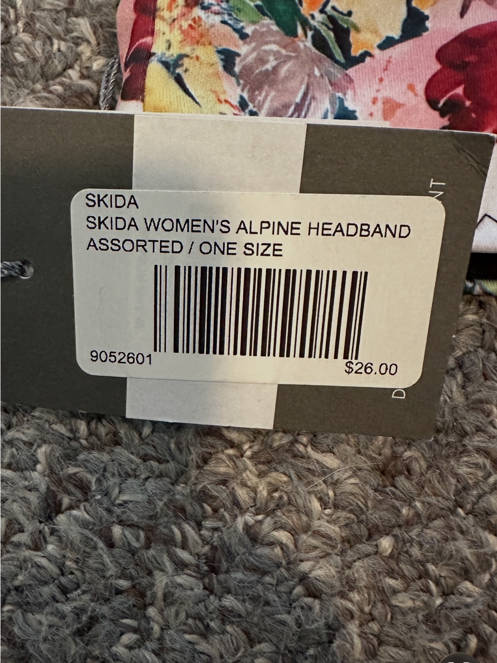Nwt Brand New, Never Worn Floral Adult Alpine Fleece Lined Multicolor Headband — image 4 of 4